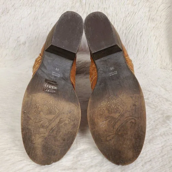 Free People Carrera Woven Leather Heel Boot Size 38 EU - Picture 6 of 7